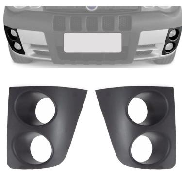 Imagem de Par Moldura Farol de Milha Fiat Strada Adventure e Fire