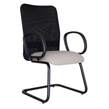 Imagem de Cadeira Para Sala De Reunião Com Tela Mesh Peruggia Cinza
