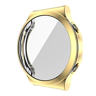 Imagem de KAAGGF Capa de silicone para Huawei GT 2 Pro TPU protetor completo acessórios de tela HD capa de relógio BumperCase nova (cor da pulseira: Dourado, Largura da pulseira: para GT2 PRO)