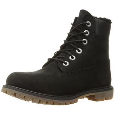 Imagem de Timberland Bota de inverno feminina premium forrada com lã WP de 15 cm, Waterbuck preto, 6.5