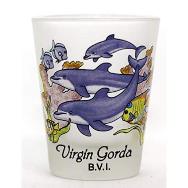 Imagem de Copo de shot virgem Gorda Ilhas Virgens Britânicas golfinhos saltando Caribe