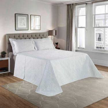 Imagem de Kit Colcha Cobre-leito Queen Bouti de Microfibra Ultrasonic Branco Tekstil