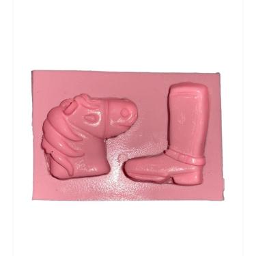 Imagem de Molde De Silicone Cowboy Cavalo E Bota