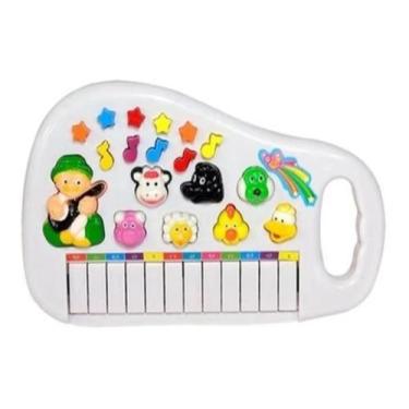 Teclado Piano Divertido Music Azul - Dm Toys - Livraria e