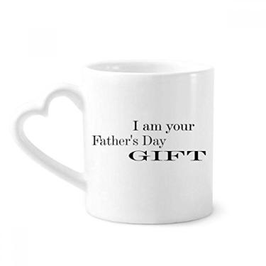 Imagem de Caneca de presente com citação do festival dos pais café cerâmica copo de coração de vidro