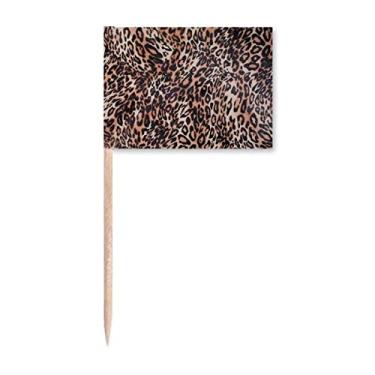 Imagem de Design de penas de leopardo marcadores marcadores decoração de festa