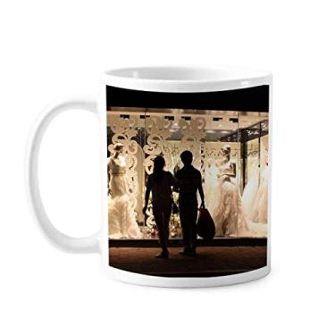 Imagem de Caneca de cerâmica para fotografia de cena noturna de núpcias, caneca de cerâmica para café e porcelana