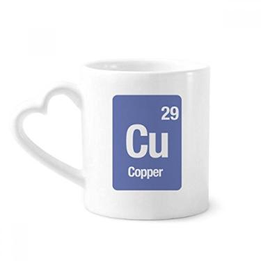 Imagem de Copper Chemical Element Caneca de café cerâmica copo de coração de vidro