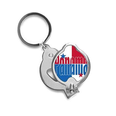 Imagem de Cortador de unhas com nome da bandeira do país Panamá Tesoura cortador de aço inoxidável