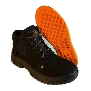 Imagem de BOTA DE SEGURANÇA ECOSAFETY PS136-AB BICO DE AÇO COURO NOBUCK PRETO C.A 8796 + PALMILHA ANATÔMICA Tamanho:42