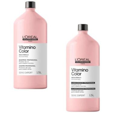 Imagem de Kit Profissional Shampoo E Condicionador Loreal Vitamino Color 1,5L -