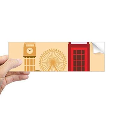 Imagem de DIYthinker Adesivo retangular de para-choque I Love London UK Post Office Flag Mark Notebook Janela Decalque