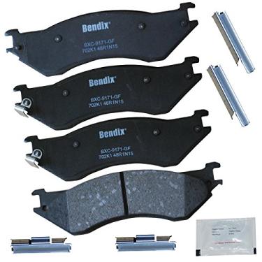 Imagem de Bendix Premium Copper Free Pastilhas de freio de cerâmica CFC702K1 (com ferragens de instalação), preta