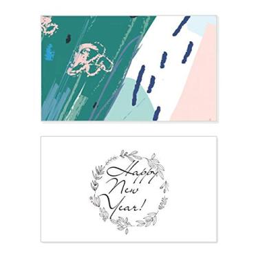 Imagem de Rivers Abstract Plants Art Pattern Festival de Ano Novo Cartão Bless Mensagem Presente