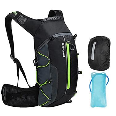 Imagem de Mochila de hidratação para bicicleta, mochila de bicicleta com bexiga de água de 2,5 l, mochila de esqui leve pequena de 10 litros para homens e mulheres, mochilas de MTB para ciclismo, caminhada, corrida, esqui