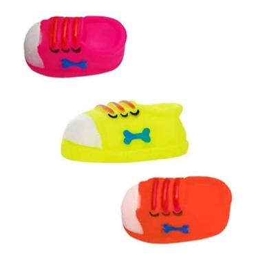 Imagem de Kit 3 Mordedores Pets Tenis Cães Brinquedo Cachorro Animal