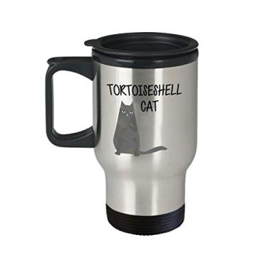 Imagem de Gato de tartaruga - Caneca de viagem de tortitude - Copo isolado - ideia de