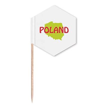 Imagem de Mapa europeu Varsóvia, Polônia, bandeiras de palitos de cupcake, palitos de festa comemoração
