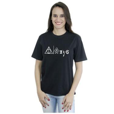 Imagem de Camiseta Básica Símbolos Harry Potter Feminina Masculina - Mena Infini