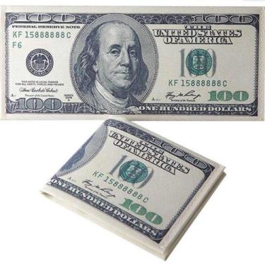 Imagem de Carteira Super Slim Nota Dinheiro 100 Dólares - MP