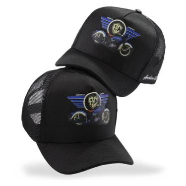 Imagem de Boné Trucker Telinha Harley Davidson Estampado Linha Motorcicly Lançam