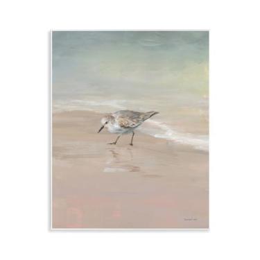 Imagem de Stupell Industries Design artístico de placa de parede Sandpiper at Shore's Edge por Danhui Nai, 28 x 35 cm
