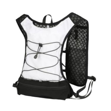 Imagem de oshhni Colete de hidratação Mochila para corrida Mochila refletiva para homens e mulheres Bolsa esportiva Bolsa de água para escalada Maratonista, Branco