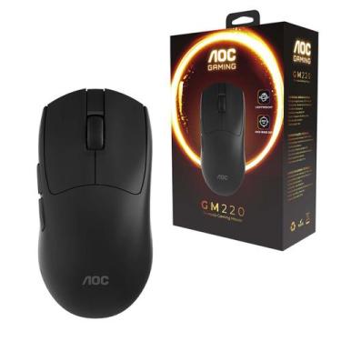 Imagem de Mouse Gamer Aoc Sem Fio 2,4 Ghz, Bluetooth E Usb 8000Dpi