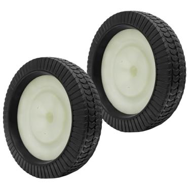 Imagem de 44985 Conjunto completo de montagem de roda e pneu de vassoura de gramado compatível com tratores de varredores de grama MTD 19468S AF-44985 4636-018 (2 peças)