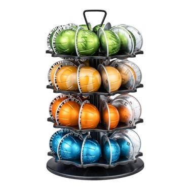 Imagem de ZCDCP Para sistema de suporte de cápsulas Vertuo – Carrossel de suporte de cápsulas de café de 4 camadas, suporte giratório de metal, faça você mesmo para 40 cápsulas