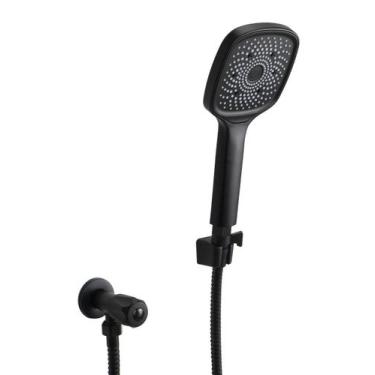 Imagem de Ducha Higiênica ABS Preto Fosco c/ Registro ABS Redondo - AMG Metais