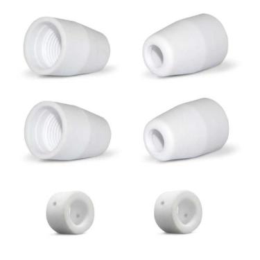 Imagem de Kit Consumíveis Tocha Corte Plasma PT31: 2 un. Anel Difusor Cerâmico. 