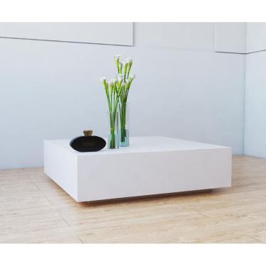 Imagem de Mesa Centro Quadrada 80X80Cm 100% Mdf Preta / Branca Sala