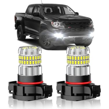 Imagem de SENROBO Adequado para Chevrolet Colorado 2013-2022 Lâmpadas de neblina ou DRL, 13000LM Super Brilhante 360° Iluminação 5202/H16 Faróis de Nevoeiro, 6000K Branco Frio Atualizado 4014 Chips Luz de