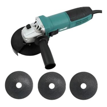 Imagem de Hanabi Esmerilhadeira 220V 125mm Lixadeira Angular 960W Profissional com 3 Discos de Corte Ferramenta de Corte e Desbaste para Metal Concreto e Madeira