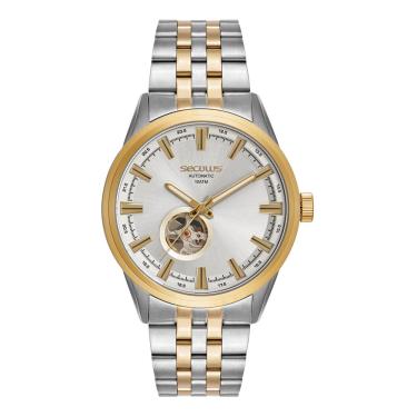 Imagem de Relógio Seculus Masculino Ref: 44329gpsvba2 Automático Open Heart Bicolor