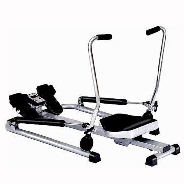 Imagem de Máquina de remo hidráulica multifuncional, máquina de remo em casa, equipamento de fitness esportivo, mãos de exercícios, pernas e costas, rolamento de carga de 120 kg