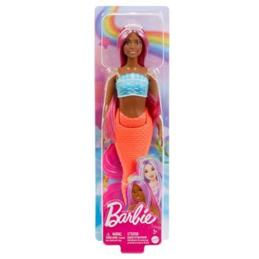 Imagem de Barbie Sereia de Conto de Fadas Cabelo Rosa Mattel HRR02