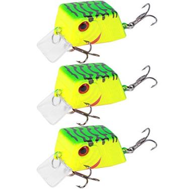 Imagem de 3 PCS Mini Isca de Forma Quadrada Exclusiva Simulação Artificial Isca Realista Equipamento de Pesca para Pescadores de Água Salgada de Água Doce Material ABS 40g 5 Opções de Cores (1#)