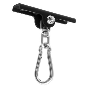 Imagem de MABCIRY Gancho de aço pesado, suporte de suporte de alta capacidade de carga, suporta até 272 kg, gancho de viga de madeira resistente gira 360° para balanço de ioga