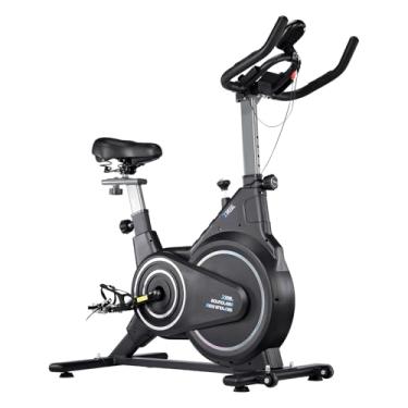 Imagem de Bicicleta Ergométrica Spinning, Volante 10kg Silencioso, Estrutura Estável, Resistência Ajustável, Assento e Guidão Reguláveis, Suporta 150kg (Preto)