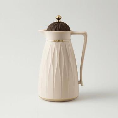 Imagem de Garrafa Térmica Veneza Bravatti 1L FastClick Quente e Frio - - Amêndoa