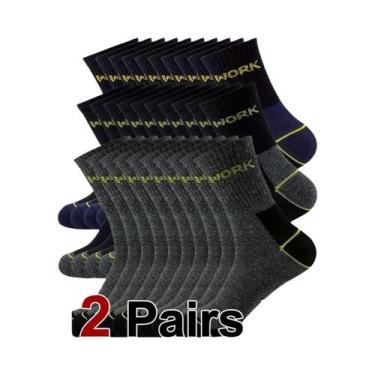 Imagem de Meias Masculinas Respiráveis E Antiodor Para Negócios, Cano Médio, 6-1