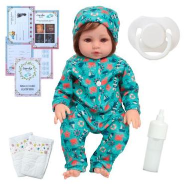 Imagem de Bebê Reborn Menino Realista Fio a Fio Principe + Acessórios - Cegonha 