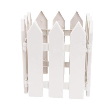 Imagem de Aboofan 10 peças de cerca de jardim de fadas em miniatura para jardim de fadas com borda para decoração de estatueta de jardim de casa de boneca de fada DIY jardim, paisagem, quintal, gramado (branco 20 x 17,3 cm)