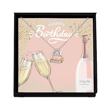 Imagem de Presentes de aniversário de 21 anos para ela, presentes de aniversário de 21 anos, colar de aniversário para mulheres, colar de aniversário, Zircônia cúbica