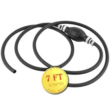 Imagem de Afa Motors Mangueira de linha de combustível de 5/40.6 cm Linha de combustível para barco com primer Conjunto de linha de combustível para motor de barco de popa RVs Linhas de combustível marítimo