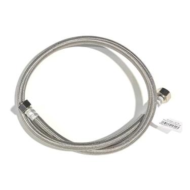 Imagem de Linha de abastecimento de água da torneira, aço inoxidável trançado, compressão fêmea de 1,27 cm x rosca de tubo de ferro fêmea de 1,27 cm (91,4 cm)