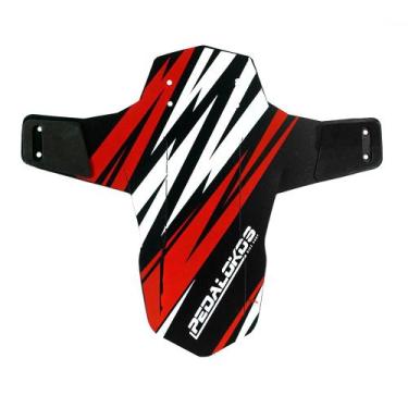 Imagem de Paralama pedalokos flash mtb dianteiro, Preto, Vermelho