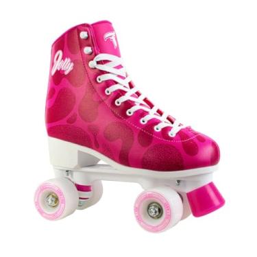 Imagem de Patins Quad Traxart Jolly V3 – Iniciante, Estilo Retrô, Bota Cano Alto, Rolamento ABEC-7, Suporta até 100kg – Adulto Unissex